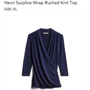 41 Hawthorn Navy wrap sweater